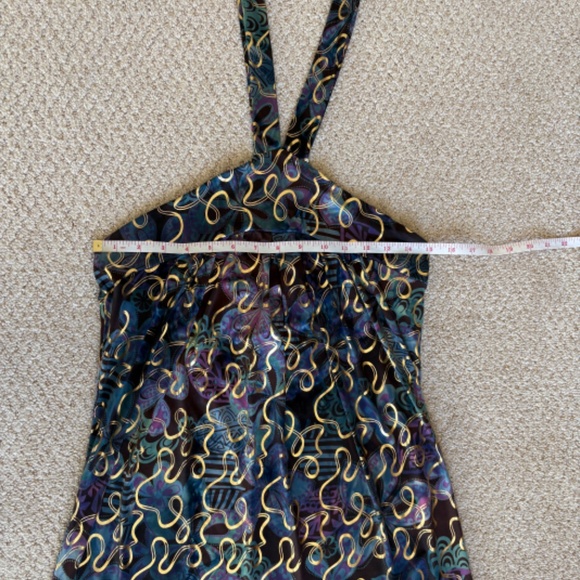 Wish Collection halter midi dress metallic swirl Medium - Picture 10 of 14